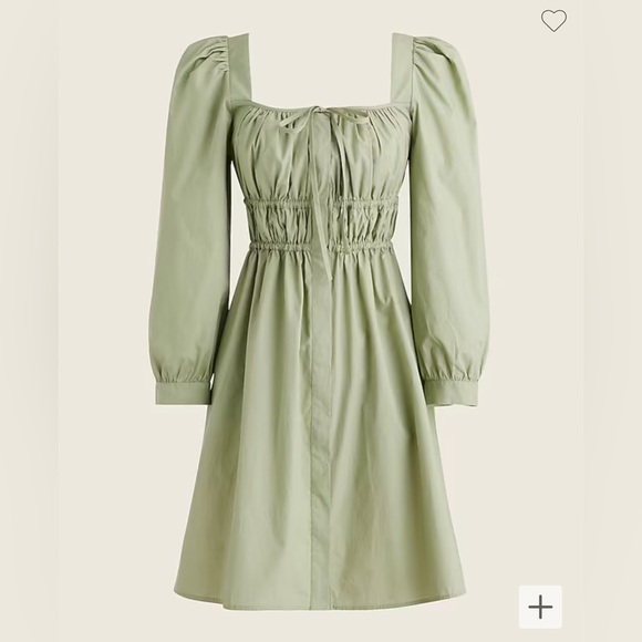 J. Crew Dresses & Skirts - J. Crew Cinched Waist Organic Cotton Dress Pistachio Green 4